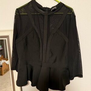 Black Label Black Sheer Blouse